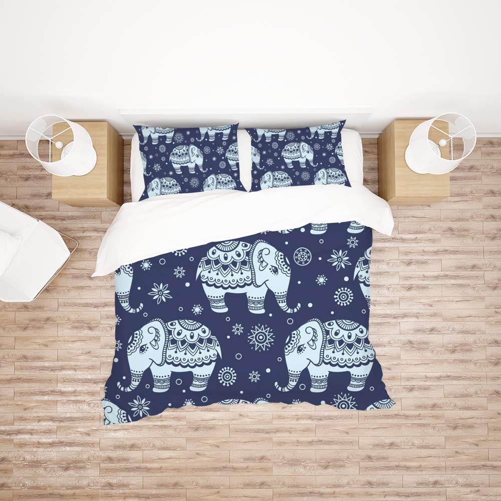 Parure de lit King Size motif éléphant pour une chambre style bohème chic