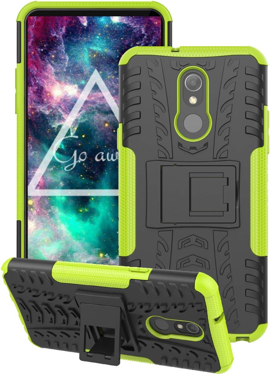 Boythink for LG Stylo 5 Case, Double-Layer Hybrid Shock Resistant Armor with Kickstand Protective Case for LG Stylo 5 (Green)