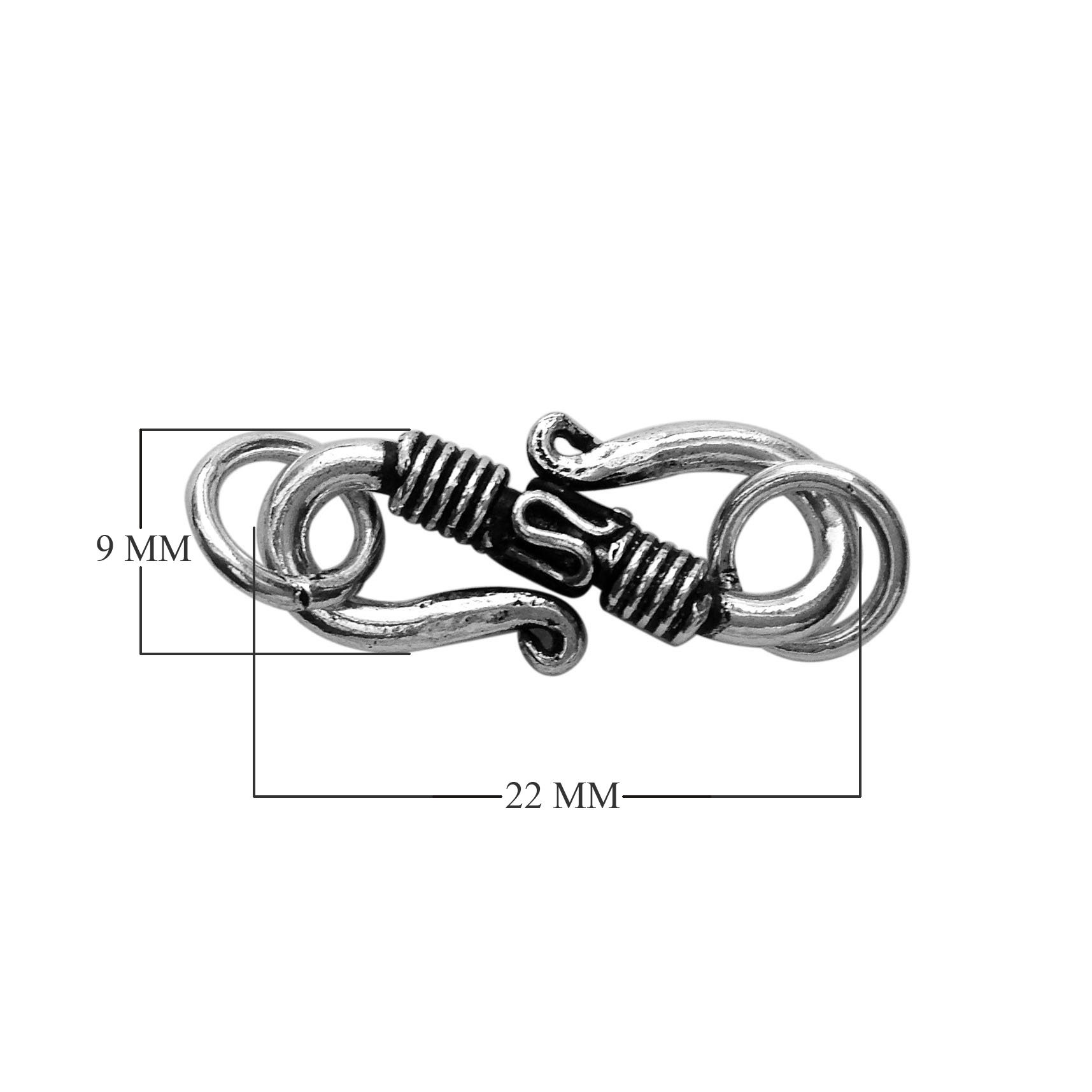 Silver Overlay ''S'' Hook CSF-215-22X9MM