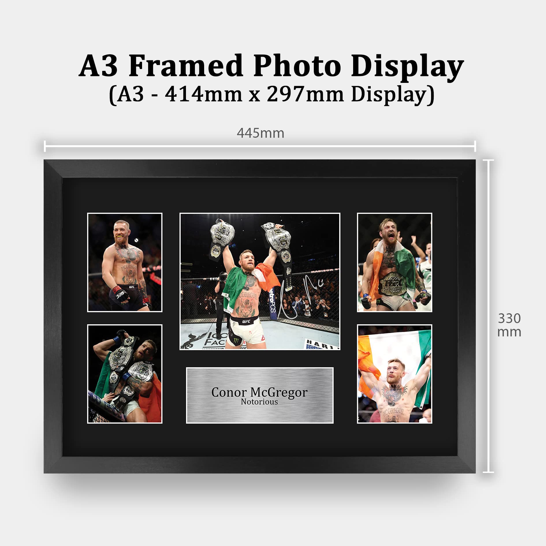 HWC Trading FR A3 Conor McGregor Ultimate Fighting Champion Notorious Gifts Printed Signed Autograph Picture for UFC Memorabilia Fans - Image 2