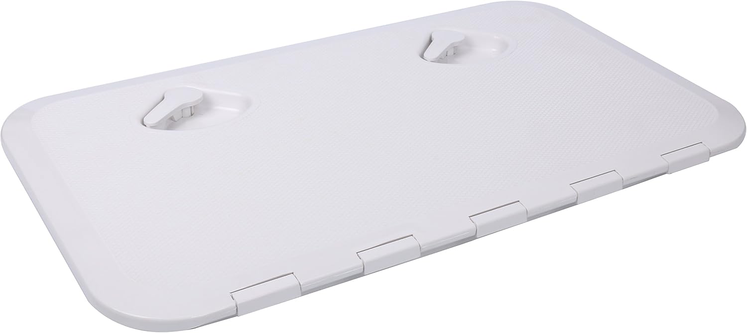 Amarine Made Boat Hatch 24 X 14, 180 Degree Lid Hinge Boat Deck Hatch, Marine Hatch with Non Slip Surface, Durable Construction Boat Access Hatch & Lid, Weatherproof and Easy to Install