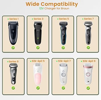 Newding Charger Cord Compatible with Braun Shaver Series 9 Pro 8 7 6 5 3