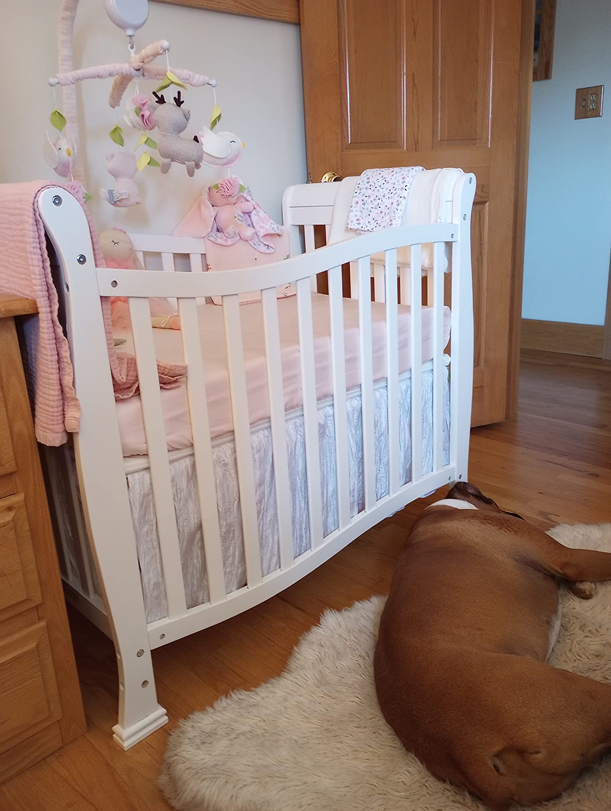 16/mo Finance Dream On Me Violet 4In1 Convertible Mini Crib In