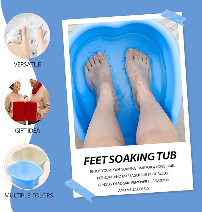 Baño de Pies JOYMAY, Tina Grande para Pedicura, Relajación - Azul miniatura 2