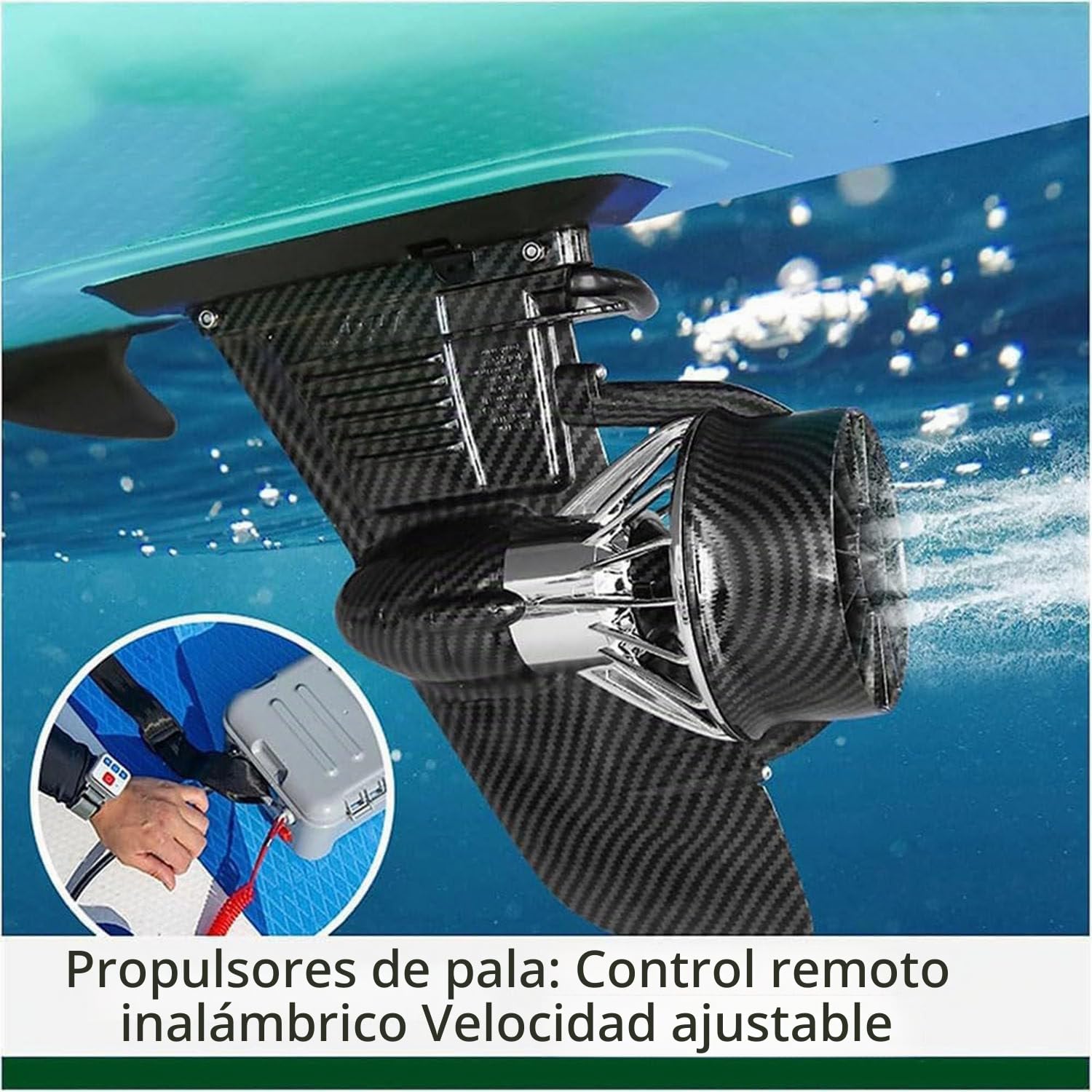 Tabla de surf con aleta motorizada eléctrica, tabla de surf eléctrica con propulsor de 24V, duración máxima de la batería 20 km, velocidad 3-6 km/h, para tabla de remo de barco de pesca de kayak