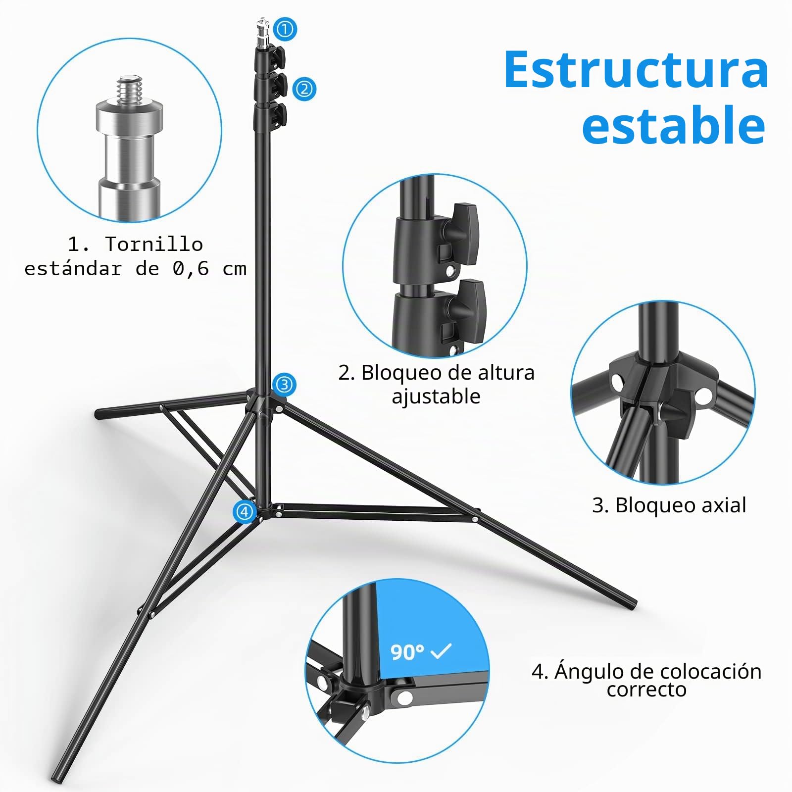 EMART Soporte de Fondo 1,5x2,6m en Forma T con 4 Pinzas de Resorte y 1 Bolsa de Transporte para Estudio de Video, Fotografía