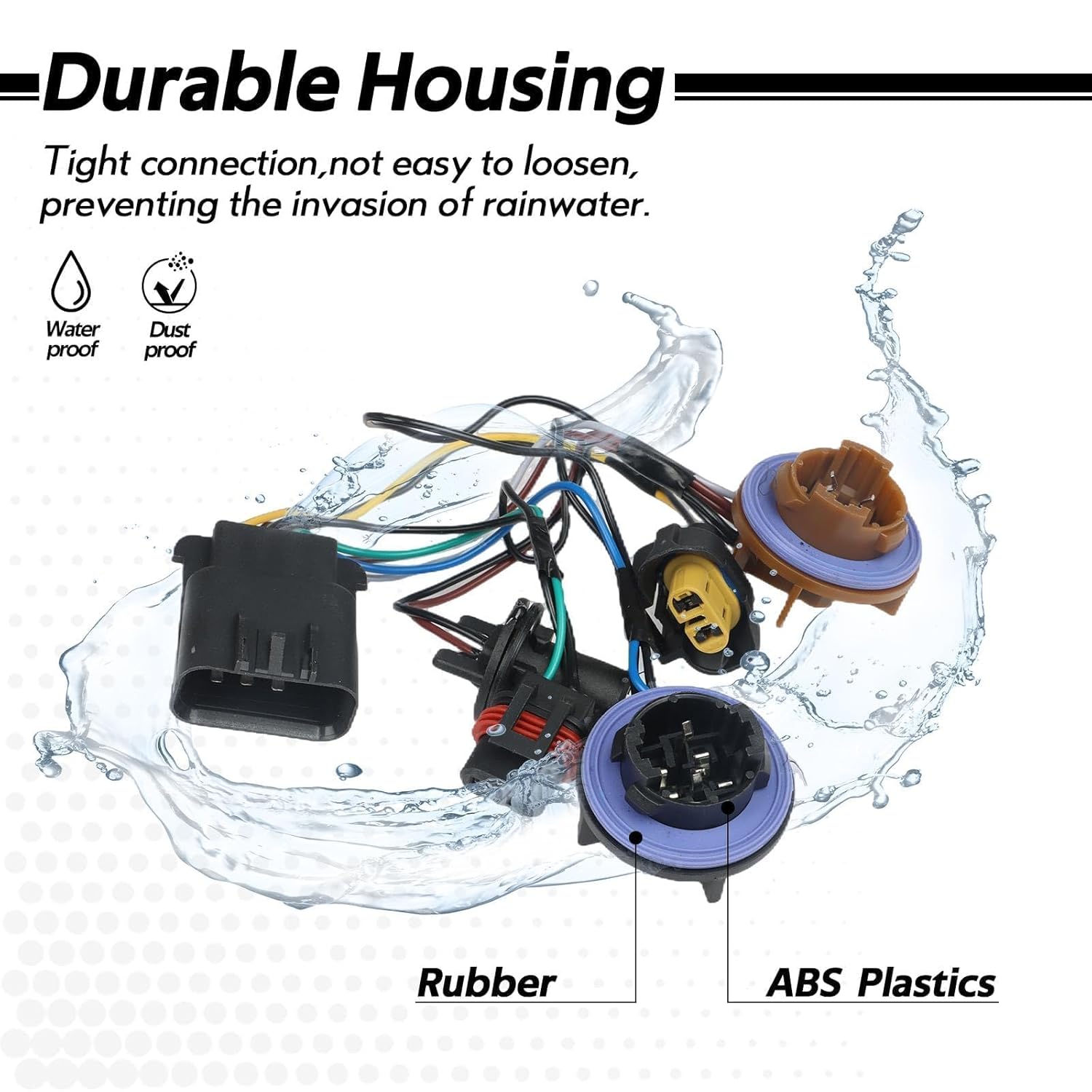 2 Pcs Headlight Headlamp Socket Wiring Harness Compatible with Chevy Tahoe Suburban Avalanche 2007-2014 Replace＃ 15950809 15782377