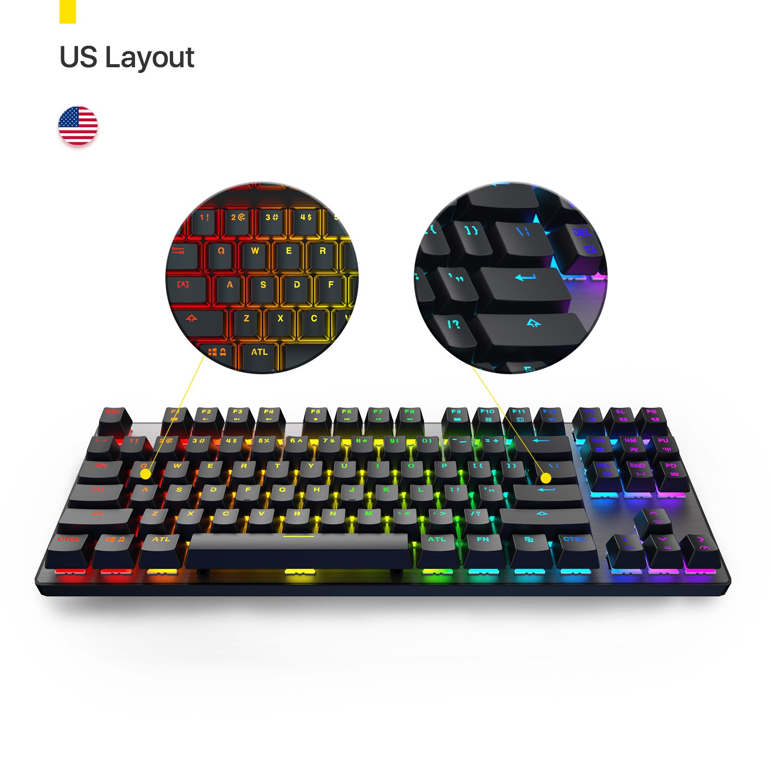Buy DREVO Tyrfing 87 Key V2 Mechanical Gaming Keyboard US Layout