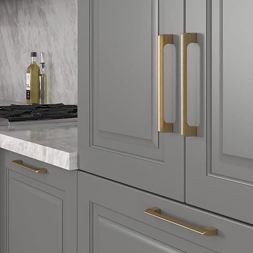 Miniatura 9 de monti hardware Paquete de 5 manijas de metal sólido para gabinetes de cocina de baño y decoración del hogar, manijas de gabinete de cocina de metal