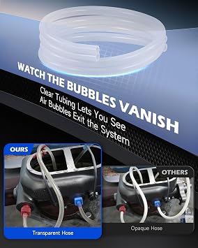 Orion Motor Tech Master Cylinder Bleeder Kit Compatible with 14151, 31pc Complete Brake Bleeder Tool Kit with SAE & Metric Fittings, 22 in Clear Hose, Clips and PTFE Tape, Universal Fit