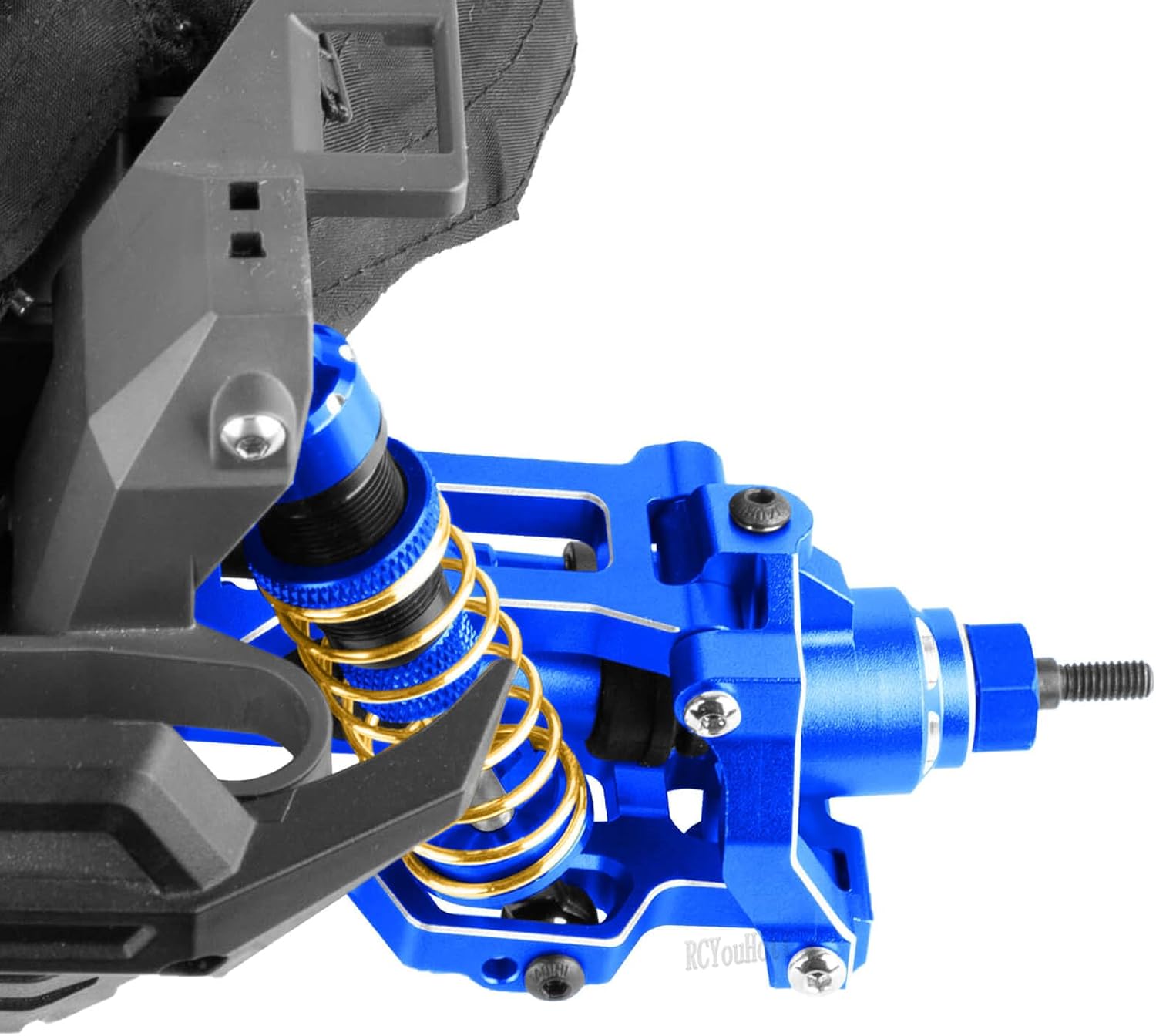 RC Aluminum Caster Block & Steering Blocks & Rear Stub Axle Carriers & Steering Bellcranks Upgrades Part for 1/16 Mini Maxx 4WD (Car Model:#107154-1#108046-1#108164-1#108076-1),Navy Blue