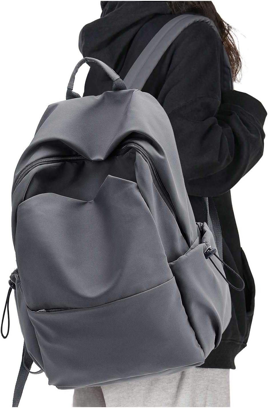 School Backpack for Teens Middle High School Backpack Large Bookbag Gray Book Bag for Girls Boys Teenagers Mochila Escolar para Ni��os Adolescentes