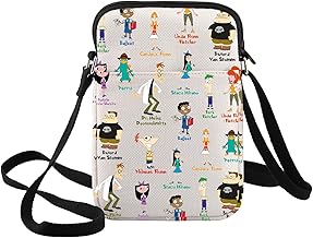 BWWKTOP Phineas Crossbody Bag Agent P Fans Gift Ferb Crossover Shoulder Bag Candace & Linda & Lawrence Gift