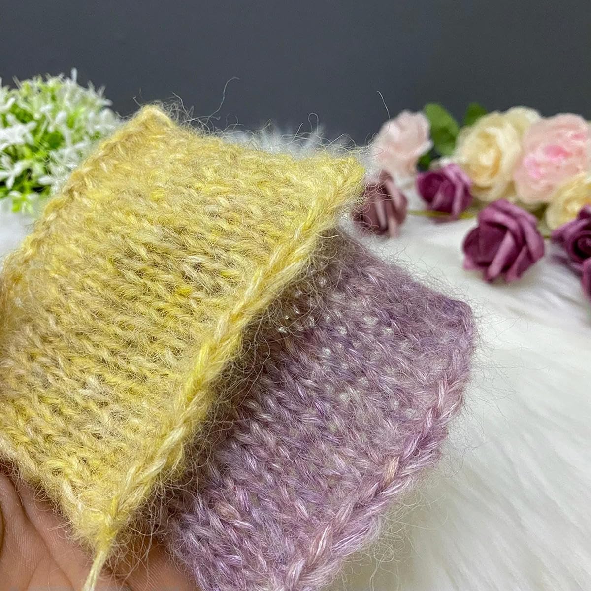 Filato di Mohair 500 G/pz, Super Morbido E Caldo, Filato per Uncinetto in Lana per Bambini, Anti-Pilling, per Lavorare A Maglia A Mano, Sciarpe, Maglioni., 69