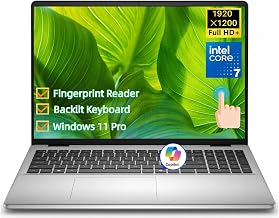 Dell 16 Touchscreen Laptop DC16251, Intel Core 7 150U(Up to 5.4GHz), 16-inch FHD+ IPS 300 Nits, 32 GB DDR5, 1 TB SSD, Intel Graphics, Backlit Keyboard, Fingerprint Reader, Copilot Key, Windows 11 Pro