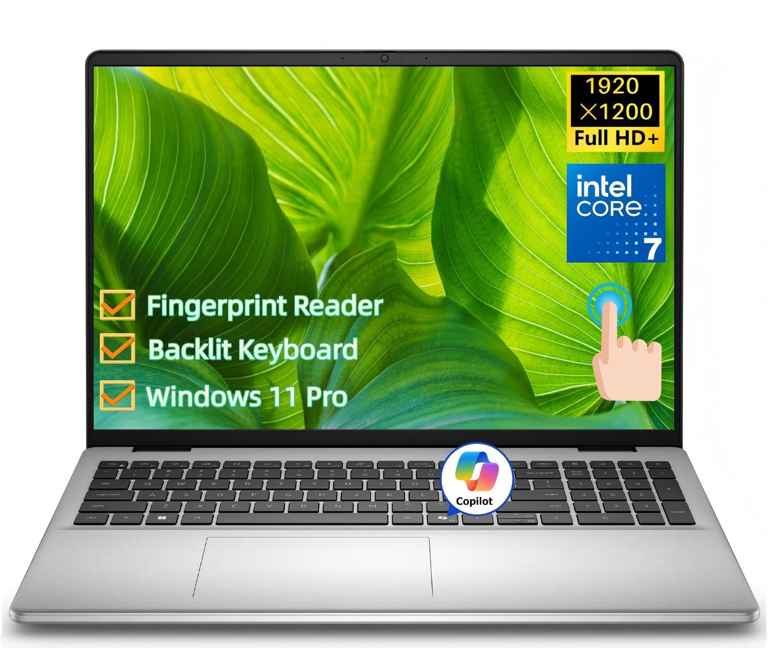 Dell 16 Touchscreen Laptop DC16251, Intel Core 7 150U(Up to 5.4GHz), 16-inch FHD+ IPS 300 Nits, 32 GB DDR5, 1 TB SSD, Intel Graphics, Backlit Keyboard, Fingerprint Reader, Copilot Key, Windows 11 Pro