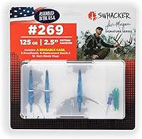 Vista 6 de Swhacker Cabezales anchos Levi Morgan Series de 2 cuchillas con bloqueo de hoja, corte de 2.5 pulgadas, azul, paquete de 3 Función de bloqueo