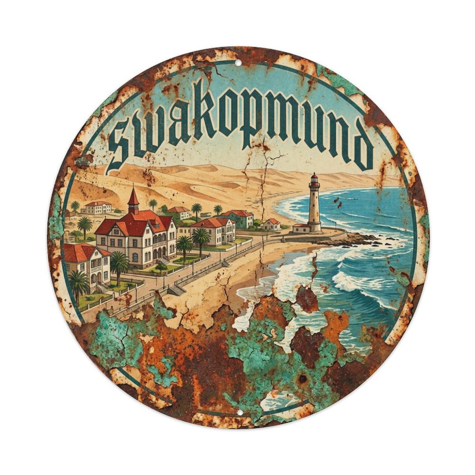 Travel Retro Namibia Swakopmund Metal Tin Sign