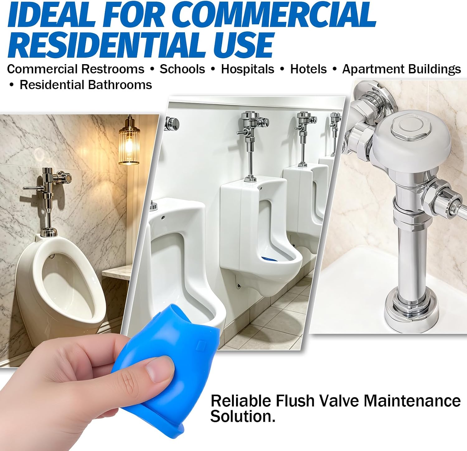 Vacuum Breaker Repair Kit for Zurn & Sloan Manual Flush Valves, 4 Pack | Restores Leak-Free Flushing & Backflow Protection for Restroom Closet Flushometer, Replacement Parts V-651-A P6000-B-HP