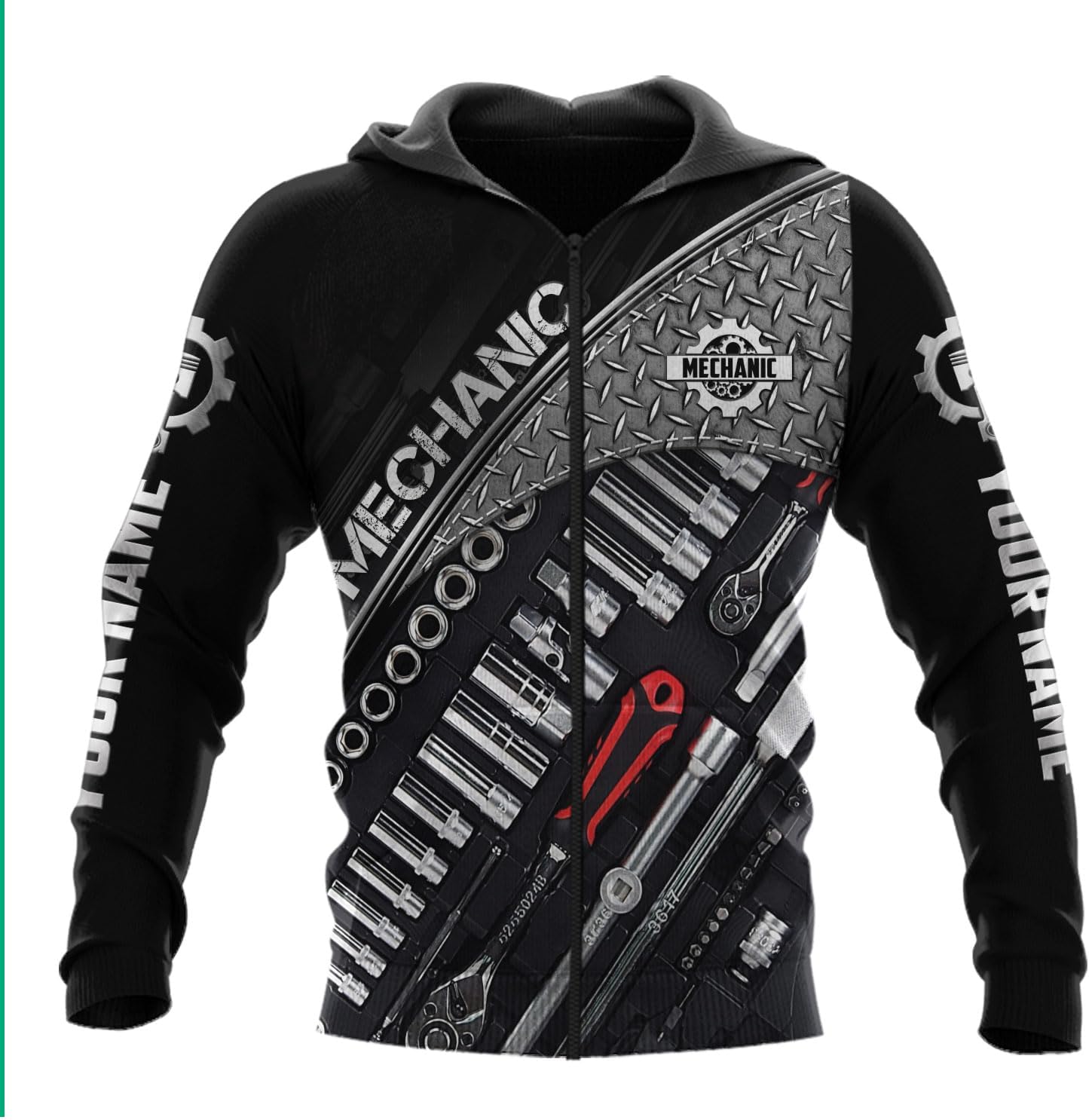 Personalized Mechanic 3D Shirt for Men, Tool Box Mechanic 3D Shirt,Custom Name Mechanic Tshirt, Mechanic Hoodie for Men Women