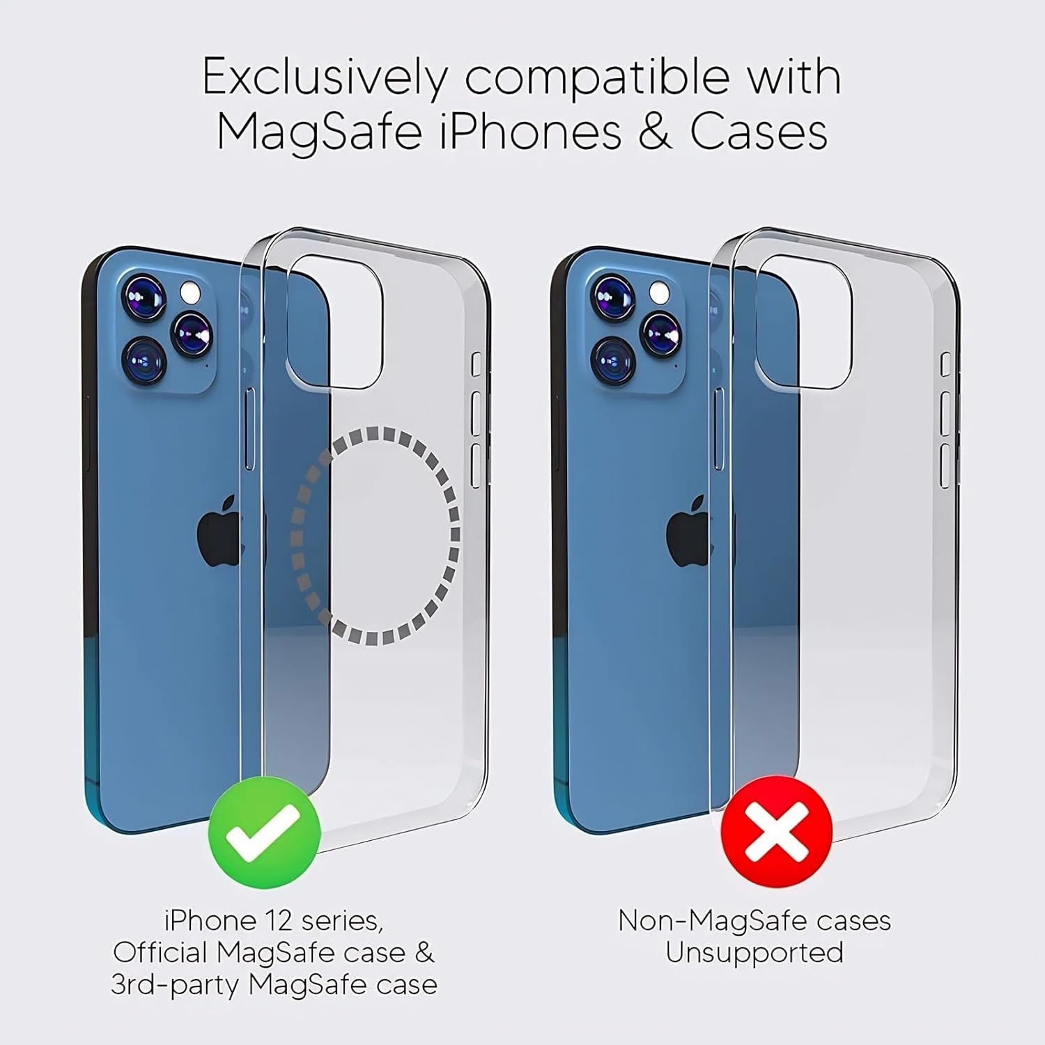 Phone Holder, Magnetic Flexible Long Arm Phone Mount for Desk Bed Bedside Table, Overhead Cell Phone Clip Bracket Clamp Stand for iOS 15 15 Pro 15 Plus