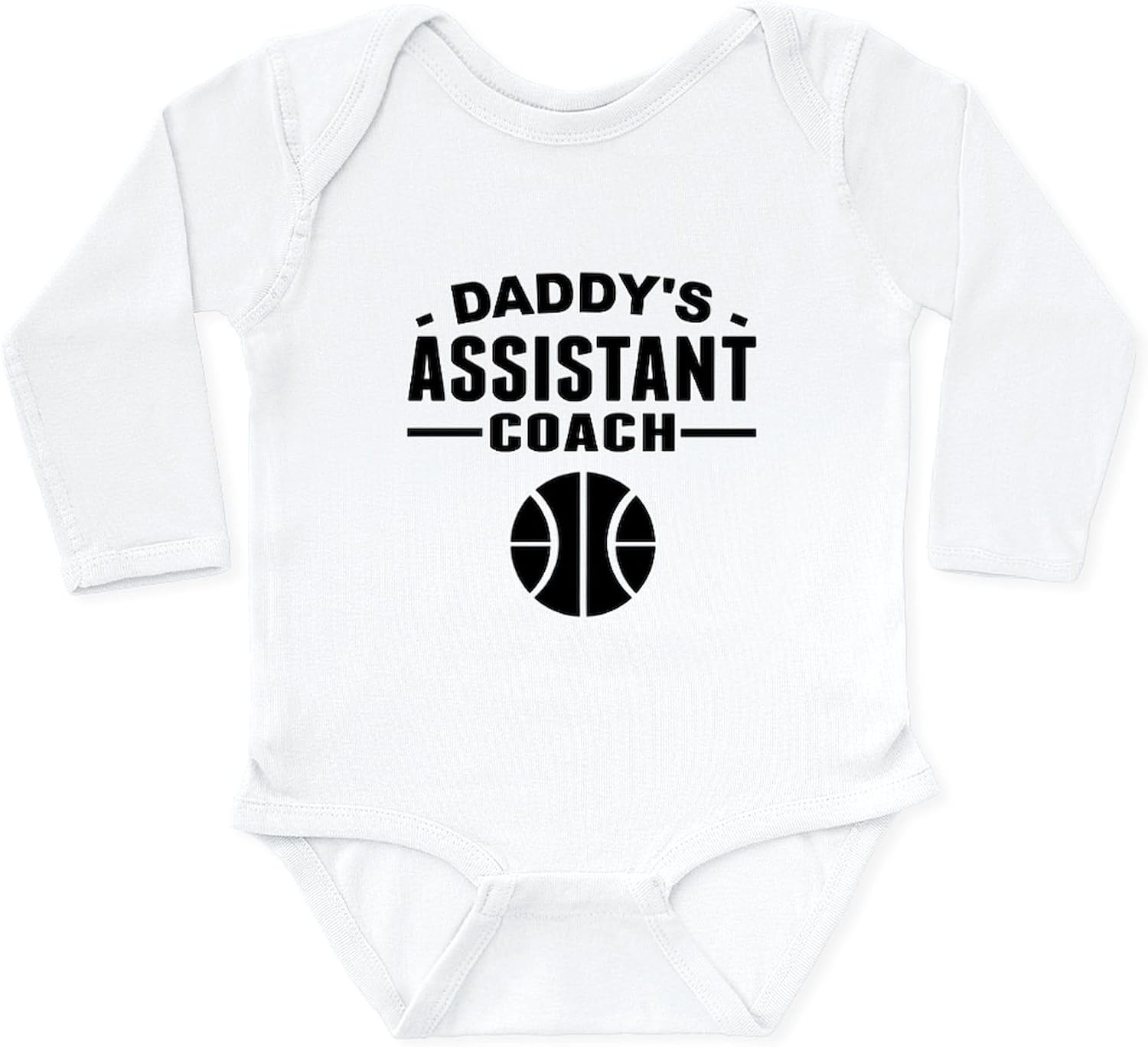 CafePress Daddys Assistant Basketball Coach Body Suit Cute Long Sleeve Infant Baby Bodysuit Romper
