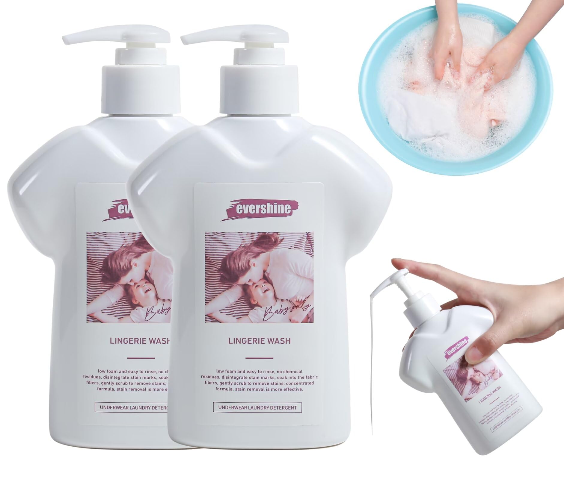 Lingerie Detergent - Double Concentrated, Lady Scented, Delicate Underwear Cleaning Liquid - 10.14 Fl Oz (2, Vanilla)