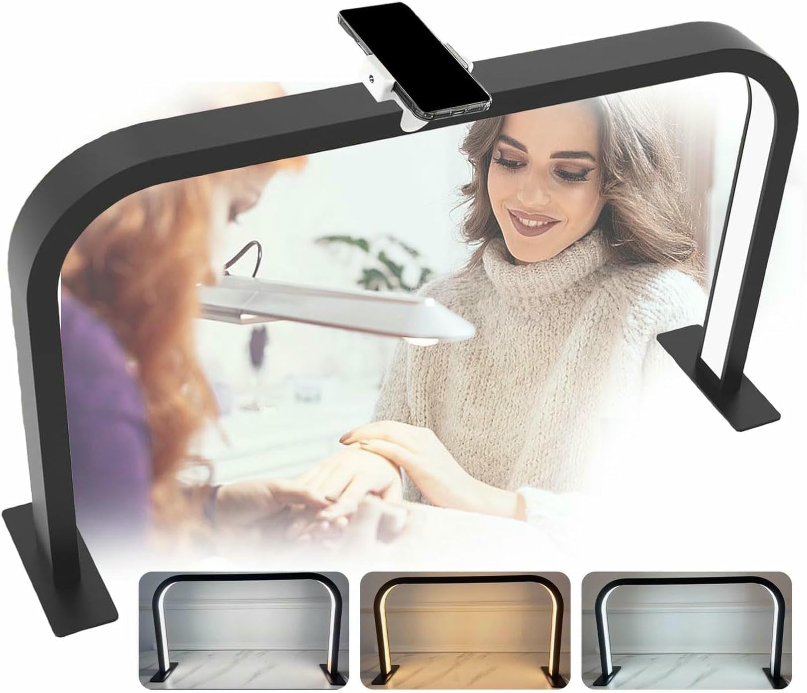 Lampe à ongles demi-lune 24 pouces pour éviter la fatigue visuelle en manucure