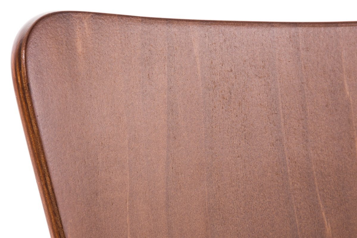 CLP Lot de 2 Chaises Empilables Aaron I Chaises Visiteur en Bois Dossier Siège Ergonomique et Confortable I Hauteur Assise 45 cm I Couleur:, Couleur:Marron