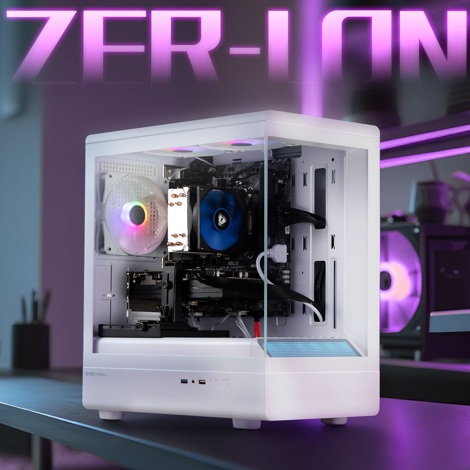 ZER-LON Gaming PC Desktop Computer, Core I7 up to 3.9GHz, Radeon RX 560 4GB GDDR5, 16G DDR3 RAM, 512GB NVME SSD, WiFi 5.0, Prebuilt Gaming PC Tower Computer with 5 RGB Fan — view 6