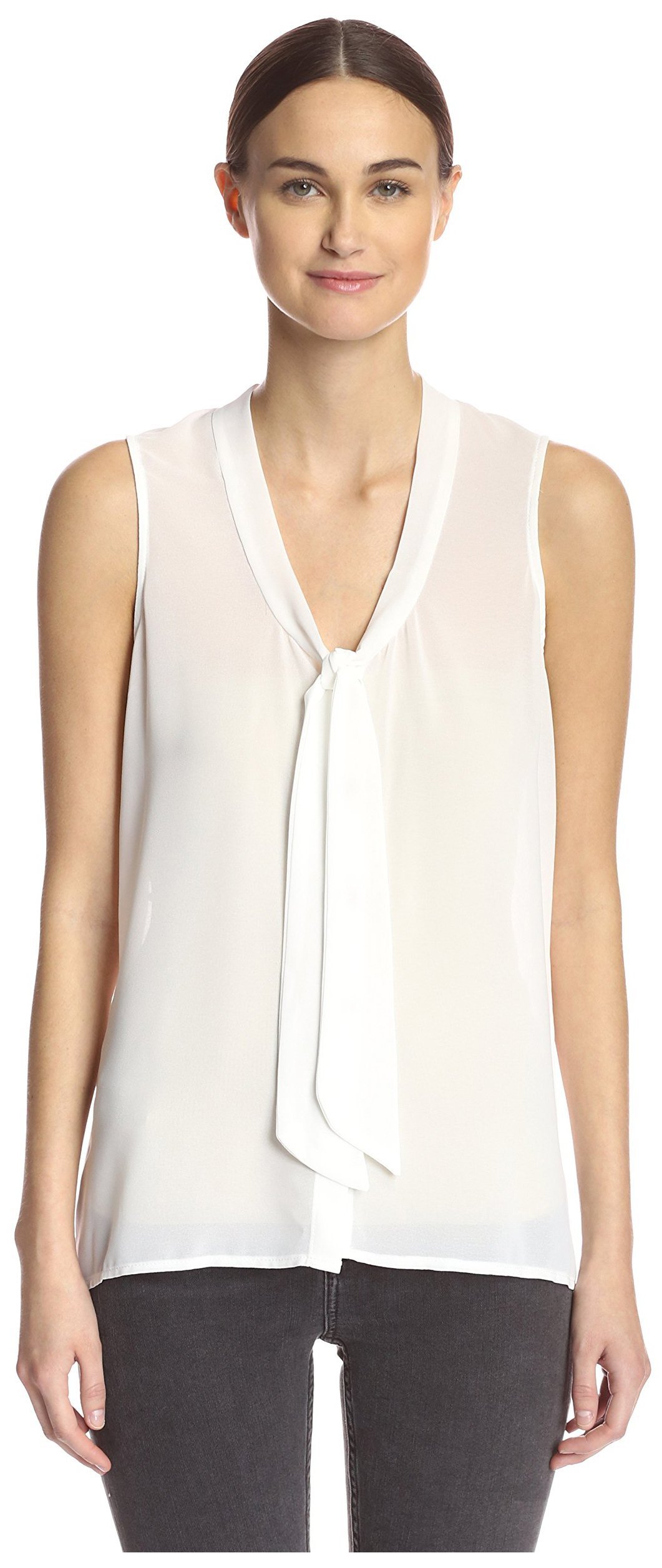 Women's Sleeveless Tie Blouse