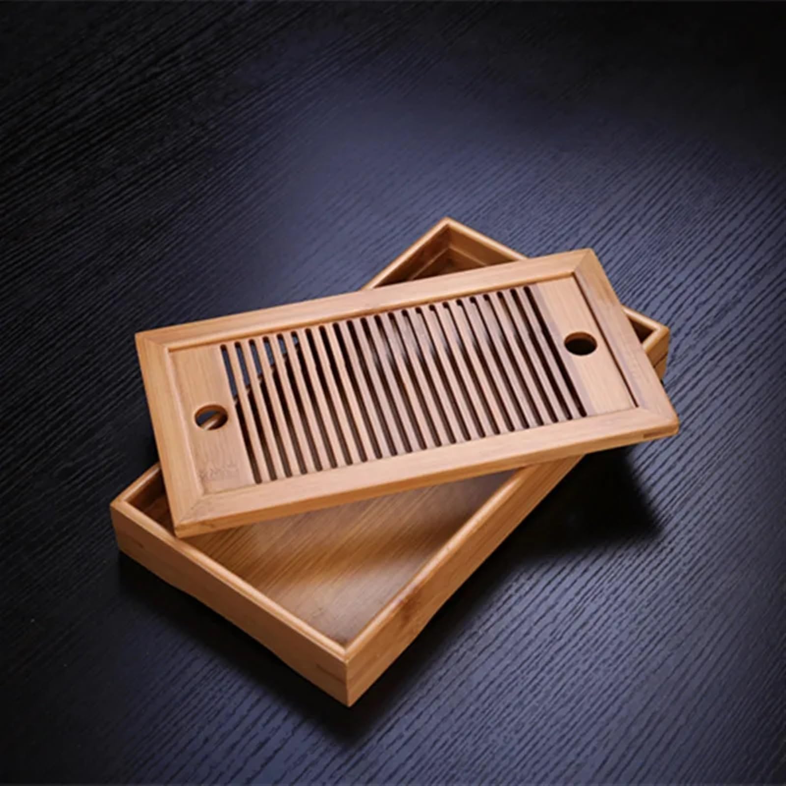 Bandeja Bandeja de Mesa de té de Madera, Bandeja de café, Bandeja de té sólida, Tablero de té for el hogar(38.5X15.2X3CM)