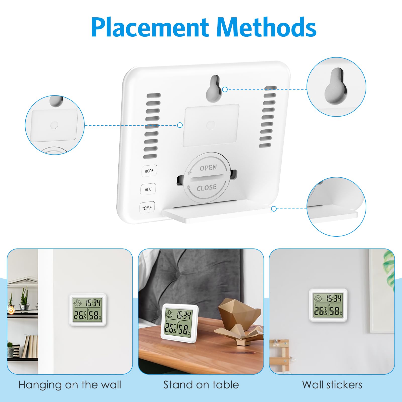 Jeffergarden Digitales Thermostat-Hygrometer Für Brutkästen – Großes LCD, 7 Kanäle, Einstellbarer Eierwendezyklus – Für Hühner, Enten, Wachteln