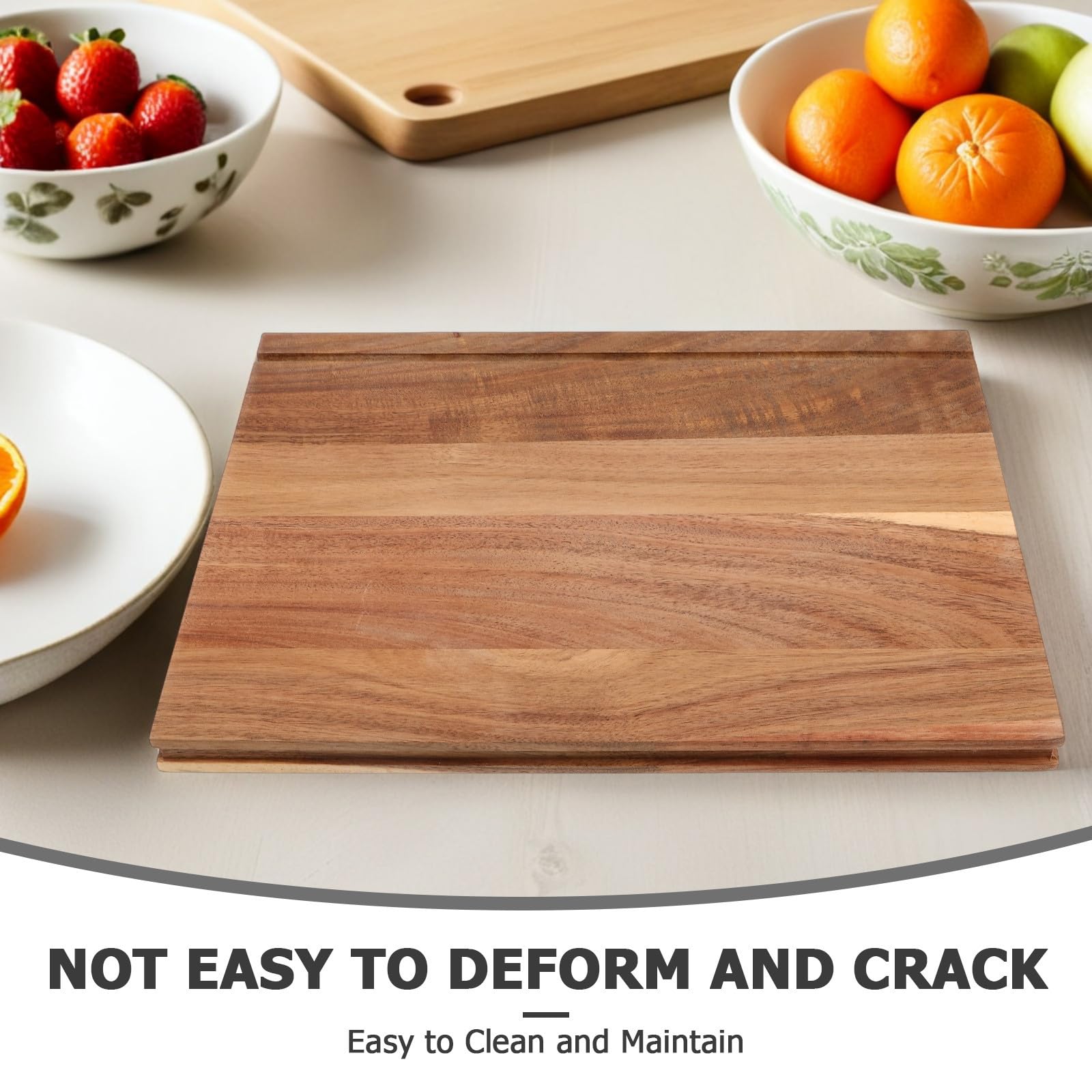 SHINEOFI Tabla de Cortar Multiusos de Madera Diseño en Forma de Libro, Resistente y Decorativa para Servir Frutas y Carnes en Fiestas y Reuniones
