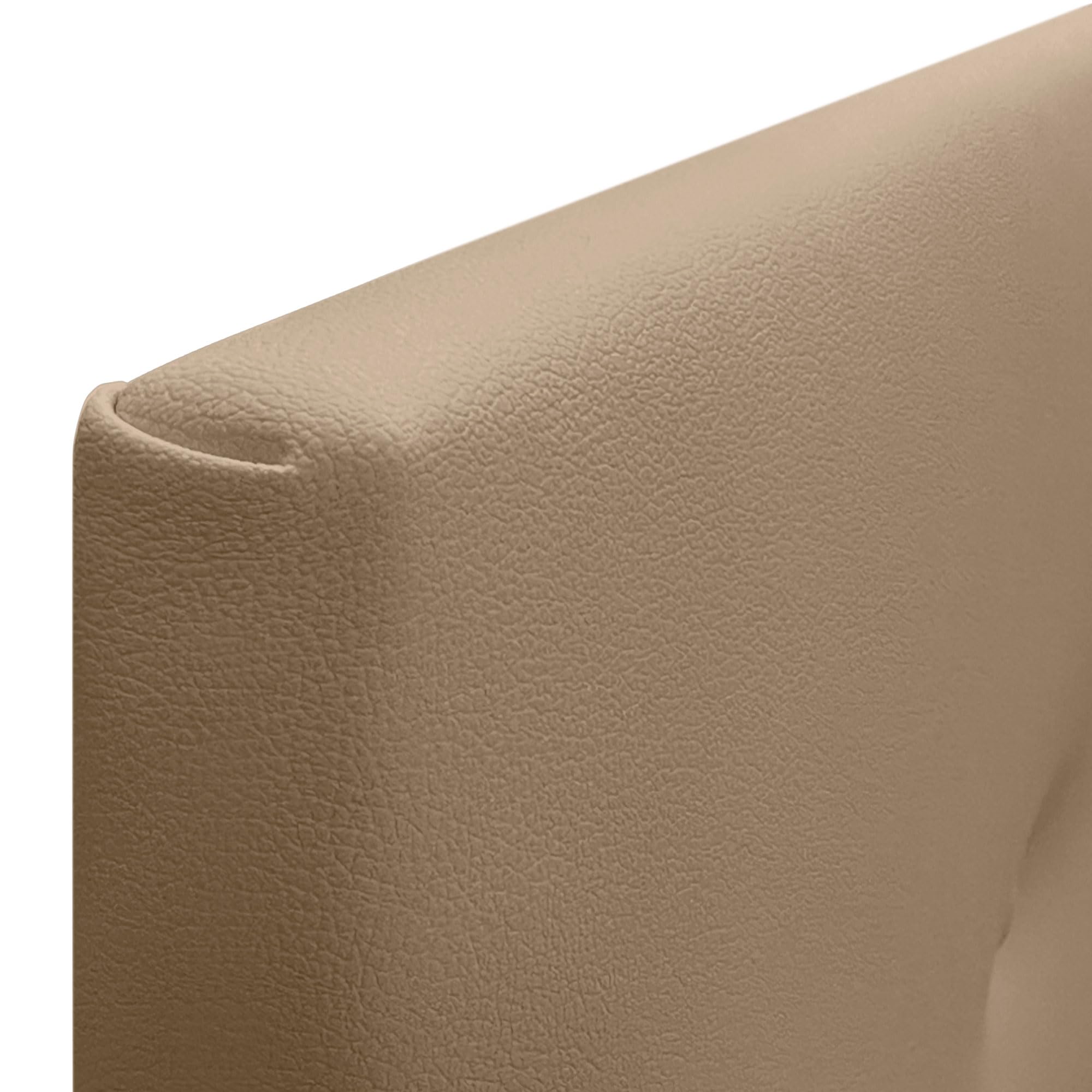 DHOME Cabecero de Polipiel o Tela AQUALINE Liso con Patas cabeceros Cabezal tapizado Cama Lujo (110x105cm con Patas (Camas 70/80/90), Polipiel Marrón Claro)