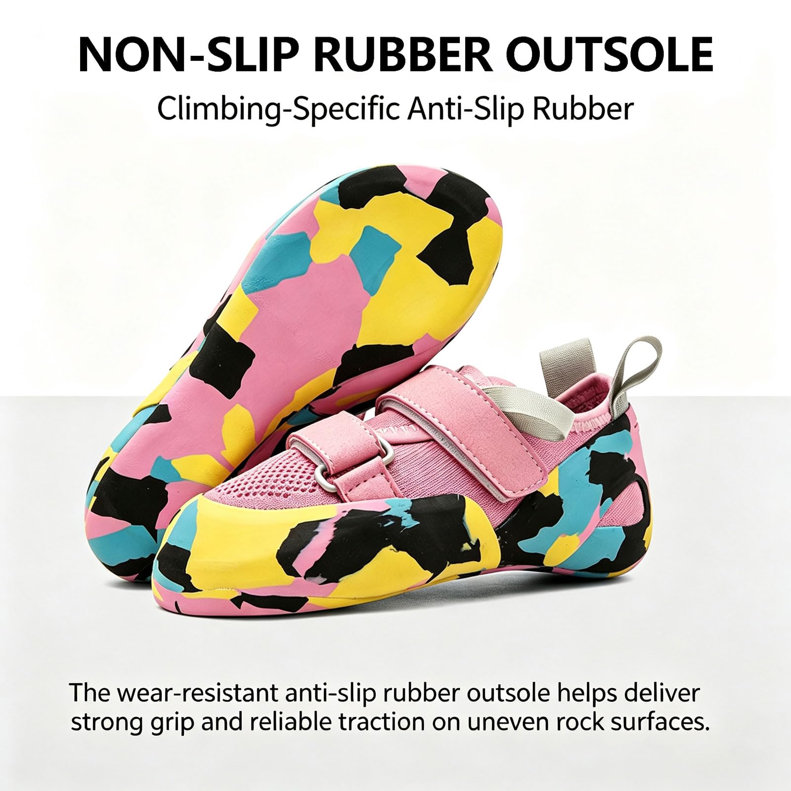Pies de Gato Hombre Zapatos scalada Pies Gato Escalada Refuerzo en la puntera Goma pegajosa Tallas: 28-35 Con cinta adhesiva Adapta Forma Tus pies agarre fuerte para Escalada Deportiva
