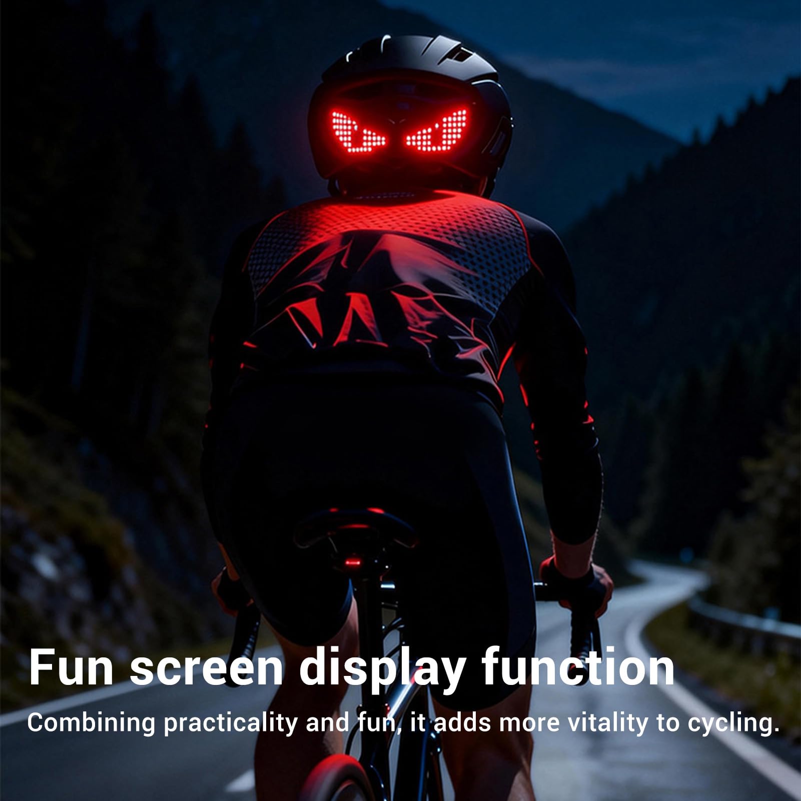 Luocute Spia LED per Casco Intelligente, Controllo APP con Animazioni Display Programmabili e Testo per la Guida Notturna in Motocicletta