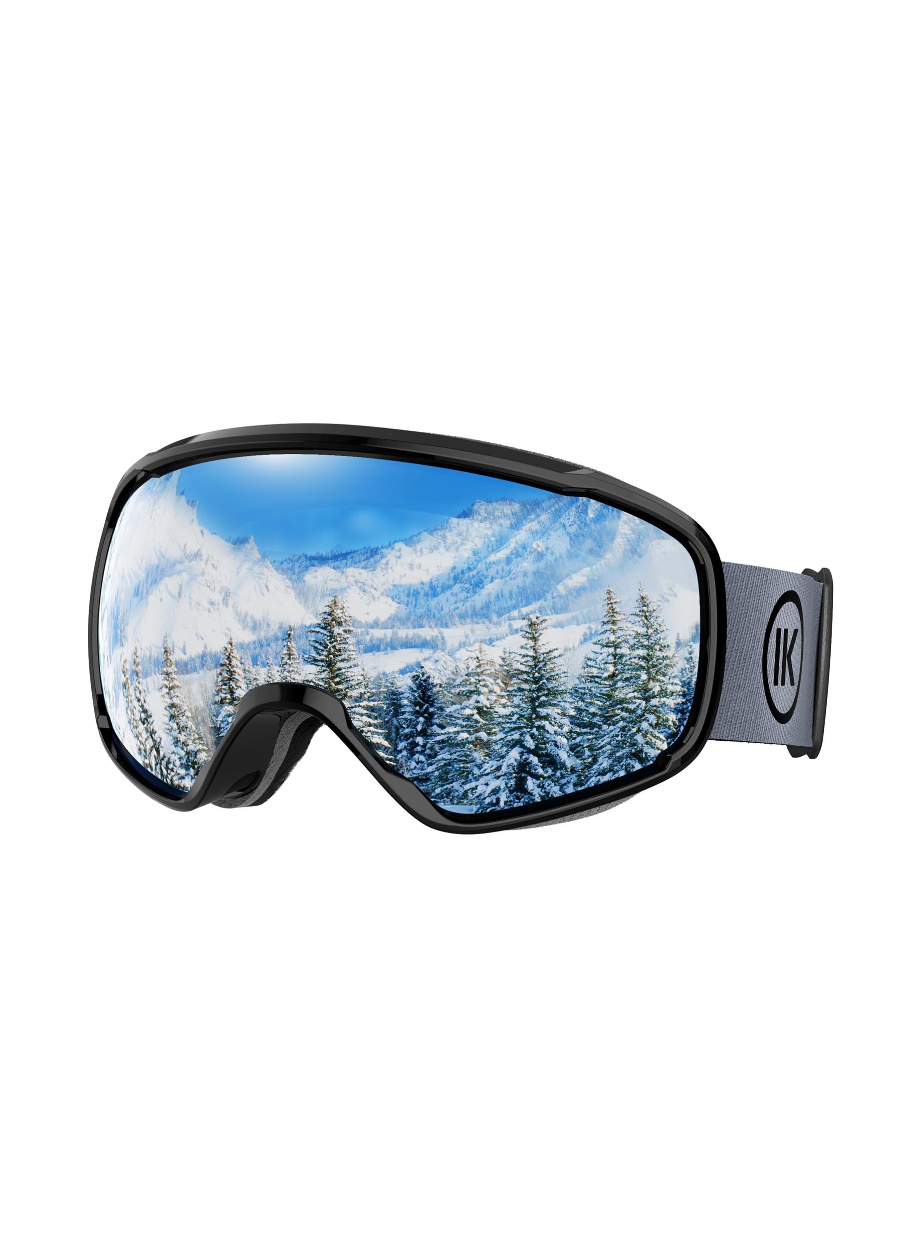 Ski Goggles OTG - Over Glasses Snow/Snowboard Sports Goggles Anti Fog for Adult