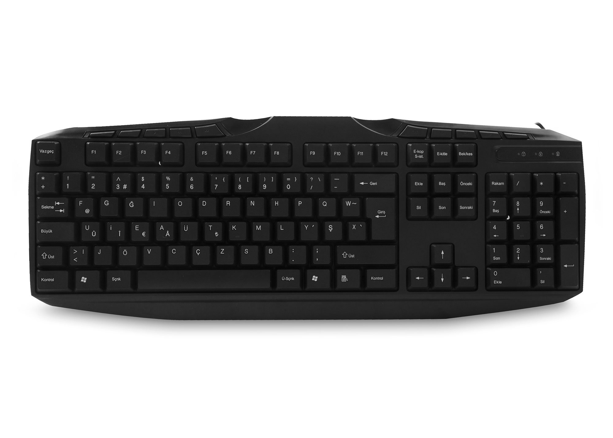 Everest KB-250F czarna USB pełna turecka F Klawiatura multimedialna