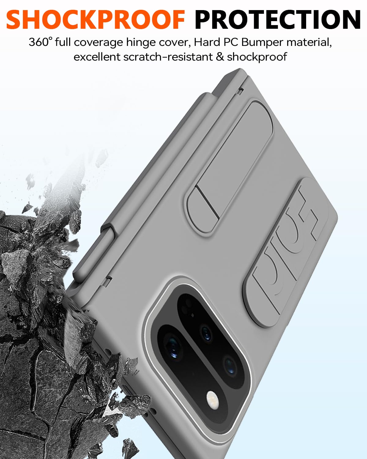 Custodia pieghevole per Google Pixel 11 Pro con portapenne e pennino, protezione per lo schermo a tutto tondo con protezione per lo schermo, funzione cavalletto, custodia opaca sottile per