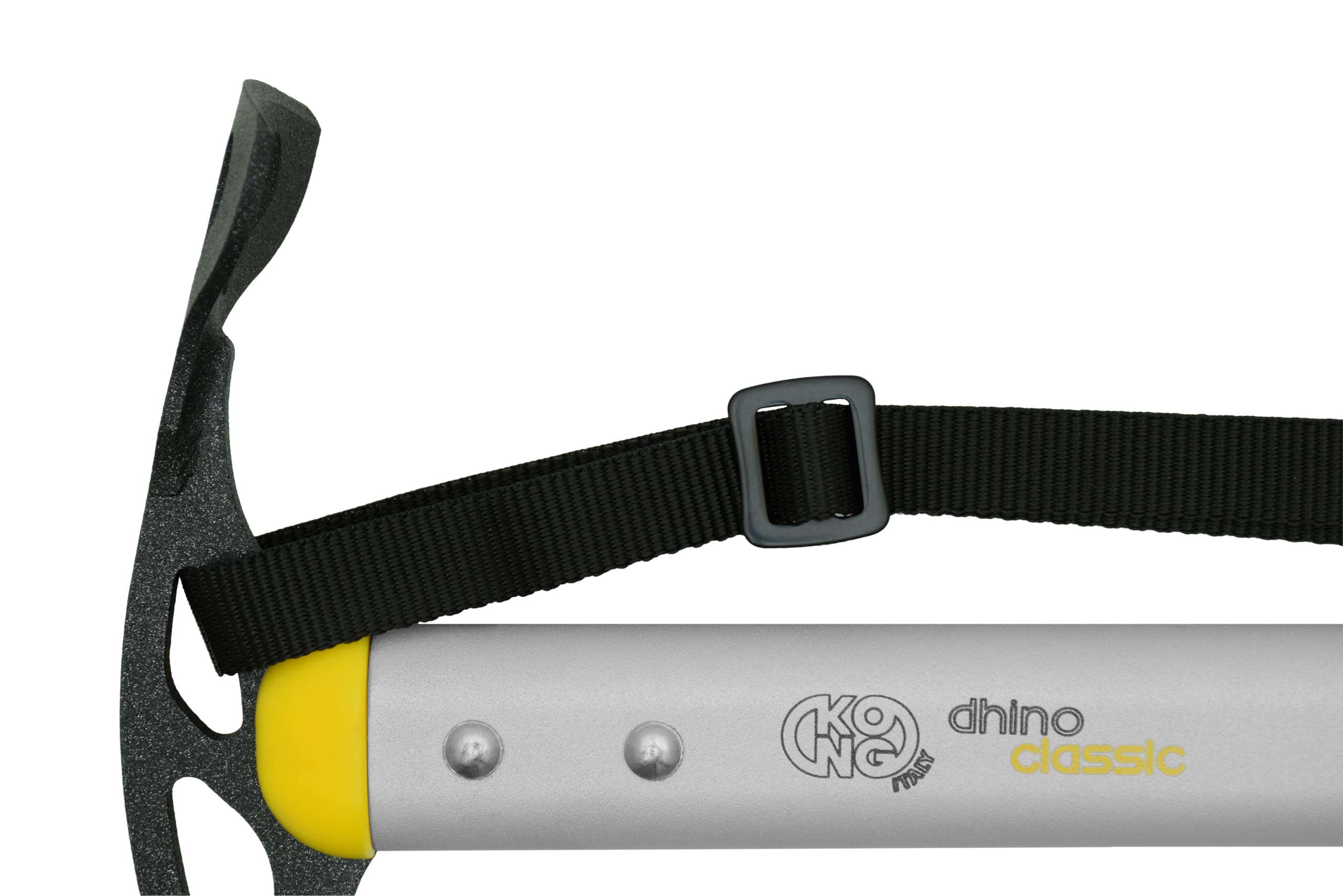 Kong. Dhino Classic. Piccozza da Alpinismo. Corpo in Alluminio Leggero, Becca e Puntale in Acciaio Zincato. Grip Superiore. Certificata CE EN 13089/1. Made in Italy.