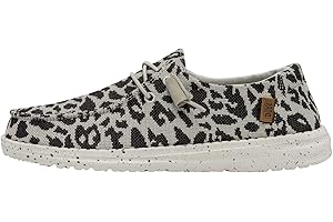 Wendy Print Cheetah Print Casual Women's Slip On Vans Flat Elastic Canvas Shoes
