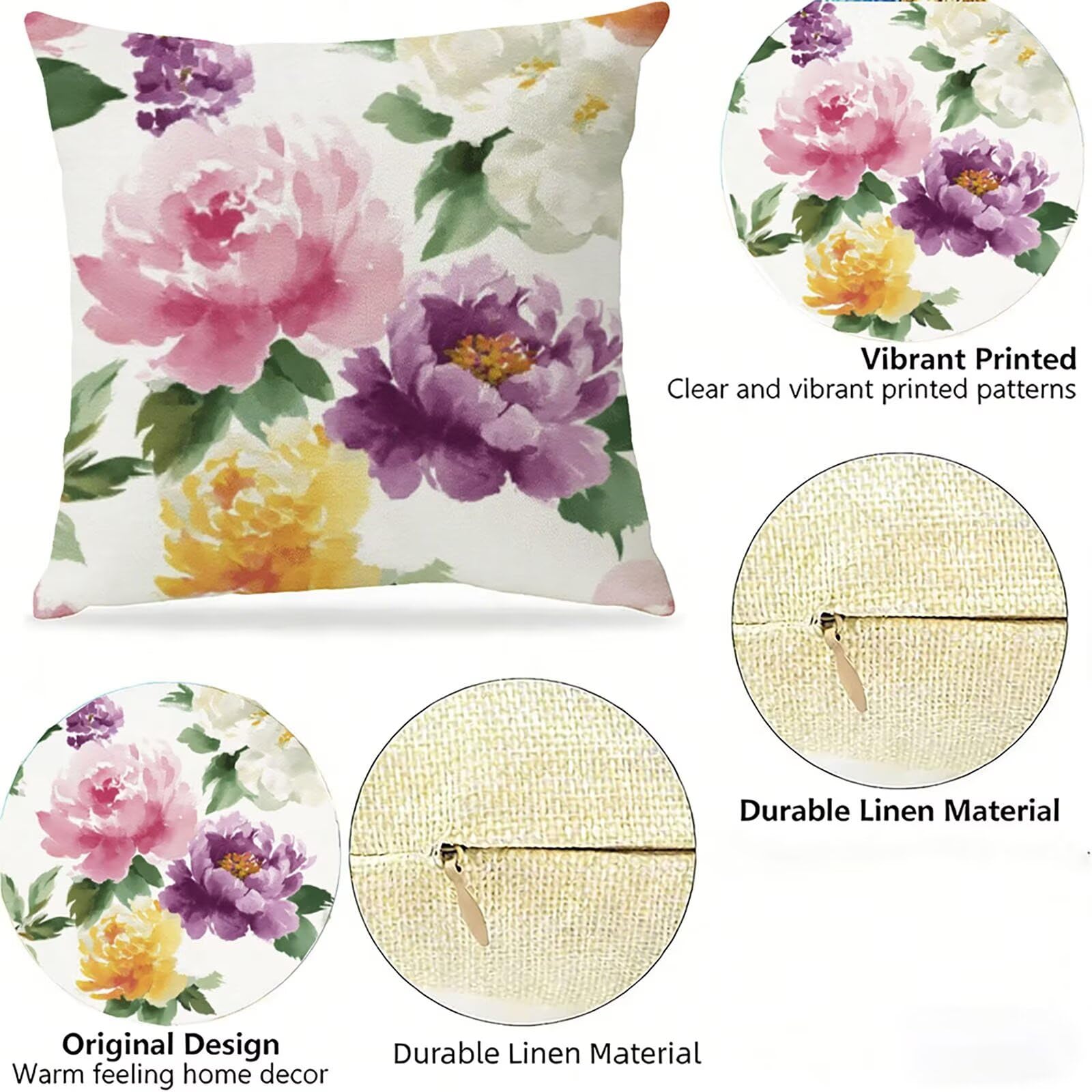 Générique Housse de Coussin Canapé Rose 75x75cm Exterieur Impermeable Flower Taie d'oreiller Décoratif Aesthetic Housse Coussin Decoration pour Chambre Sofa Jardin Balcon Terrasse Lot de 2. P-4883