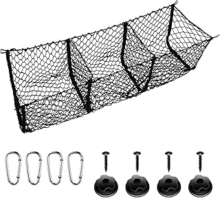 Car Cargo Net for Isuzu D-Max Dmax 2013-2025, 3 Pocket Pickup Cargo Net Trunk Luggage Storage Mesh