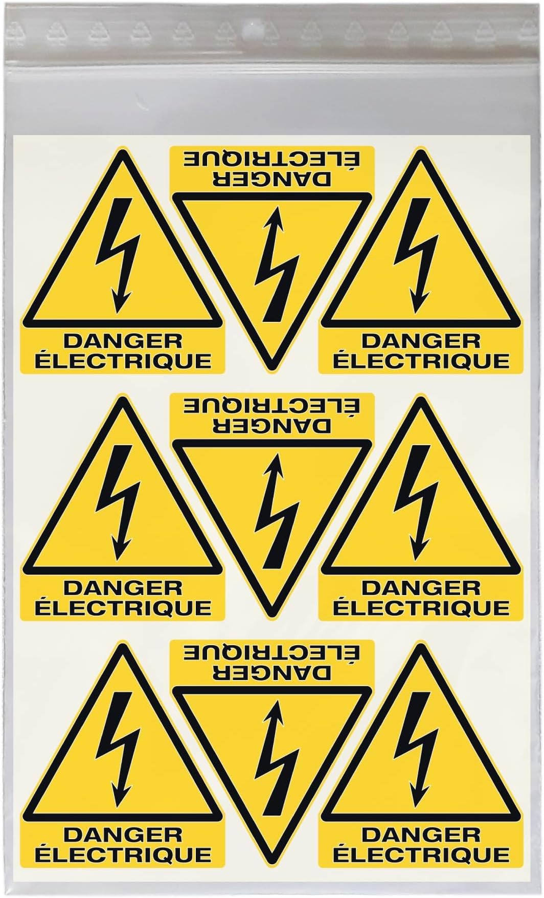 18 Stickers DANGER ÉLECTRIQUE W012 - Taille 4,5 x 5 cm - Lot de 18 ...