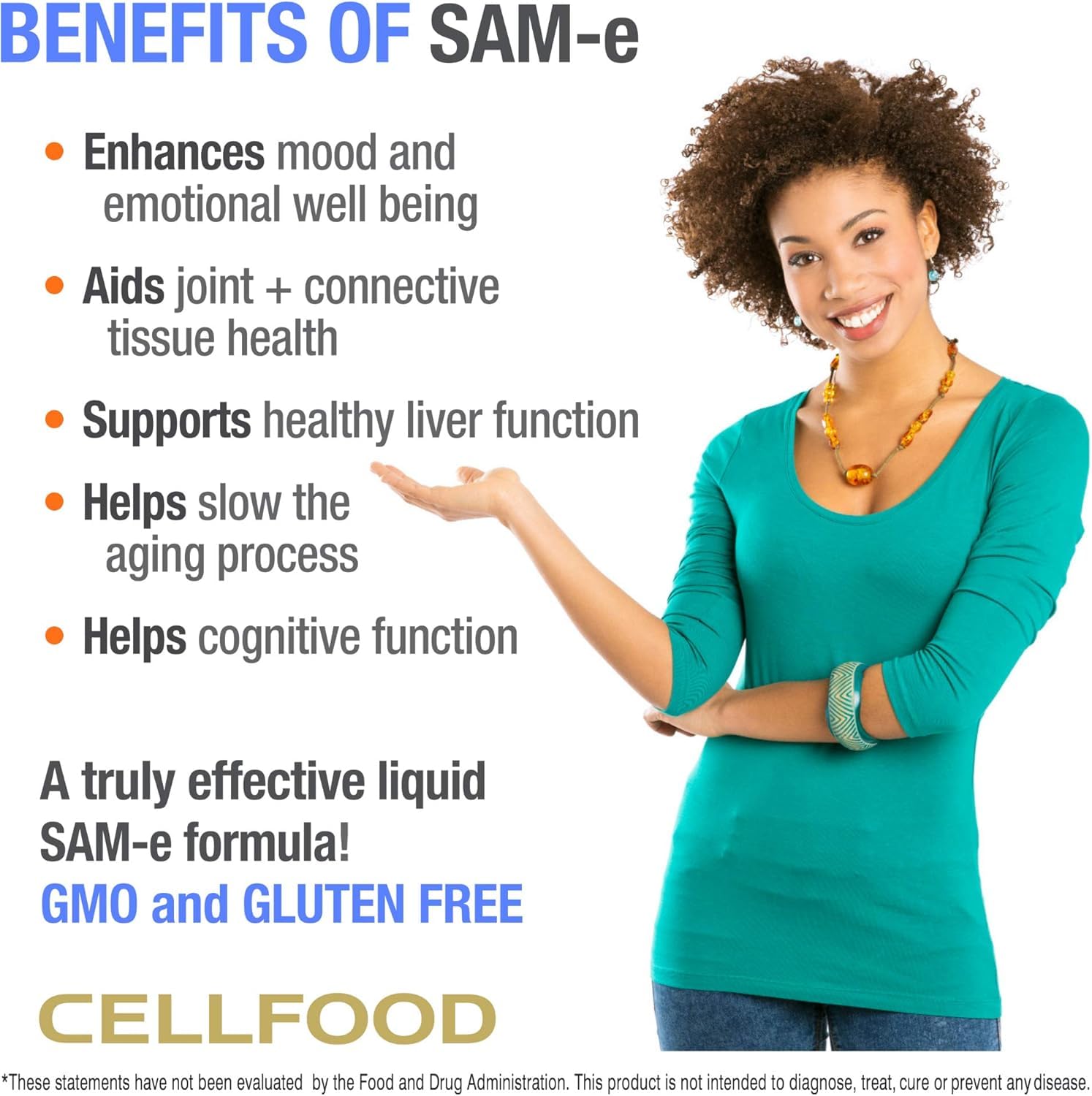 Cellfood SAM-e Liquid Formula+ - 1 fl oz - Mood & Emotional Well-Being, Joint Support, Liver Health - Easier Absorption & Better Bioavailability - Gluten Free, Non-GMO - 60-Day Supply — Amazon image 7