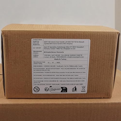 Miniatura 9 de Bross BROSSBDP1180 - Manija de puerta interior izquierda 806718771R compatible con Ren.Ault Sy.mbol MK3 Da.CIA San.dero MK2 Step.Way