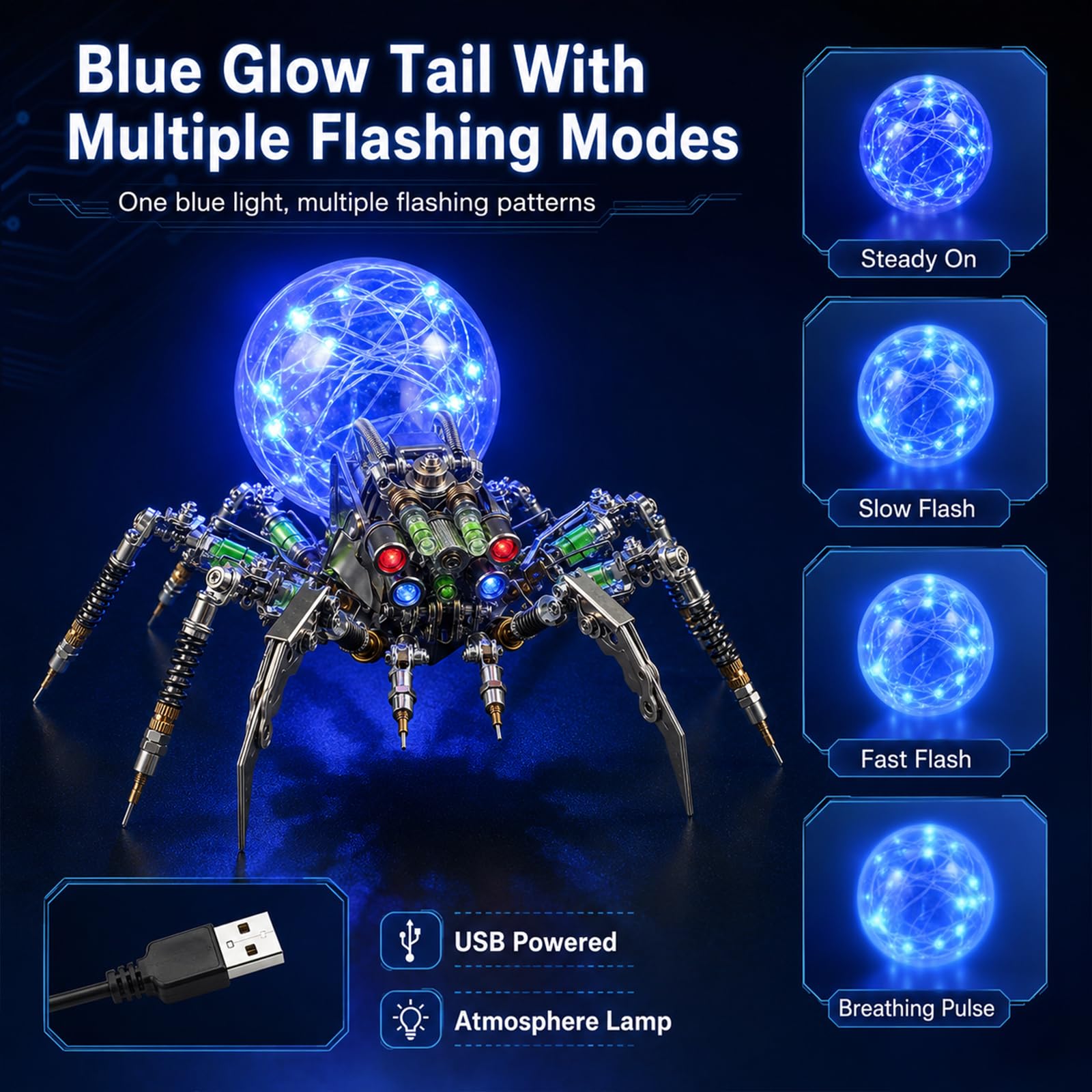 Amazon | 3D Metal Model Kit Mechanical spider 3D Metal Puzzle DIY