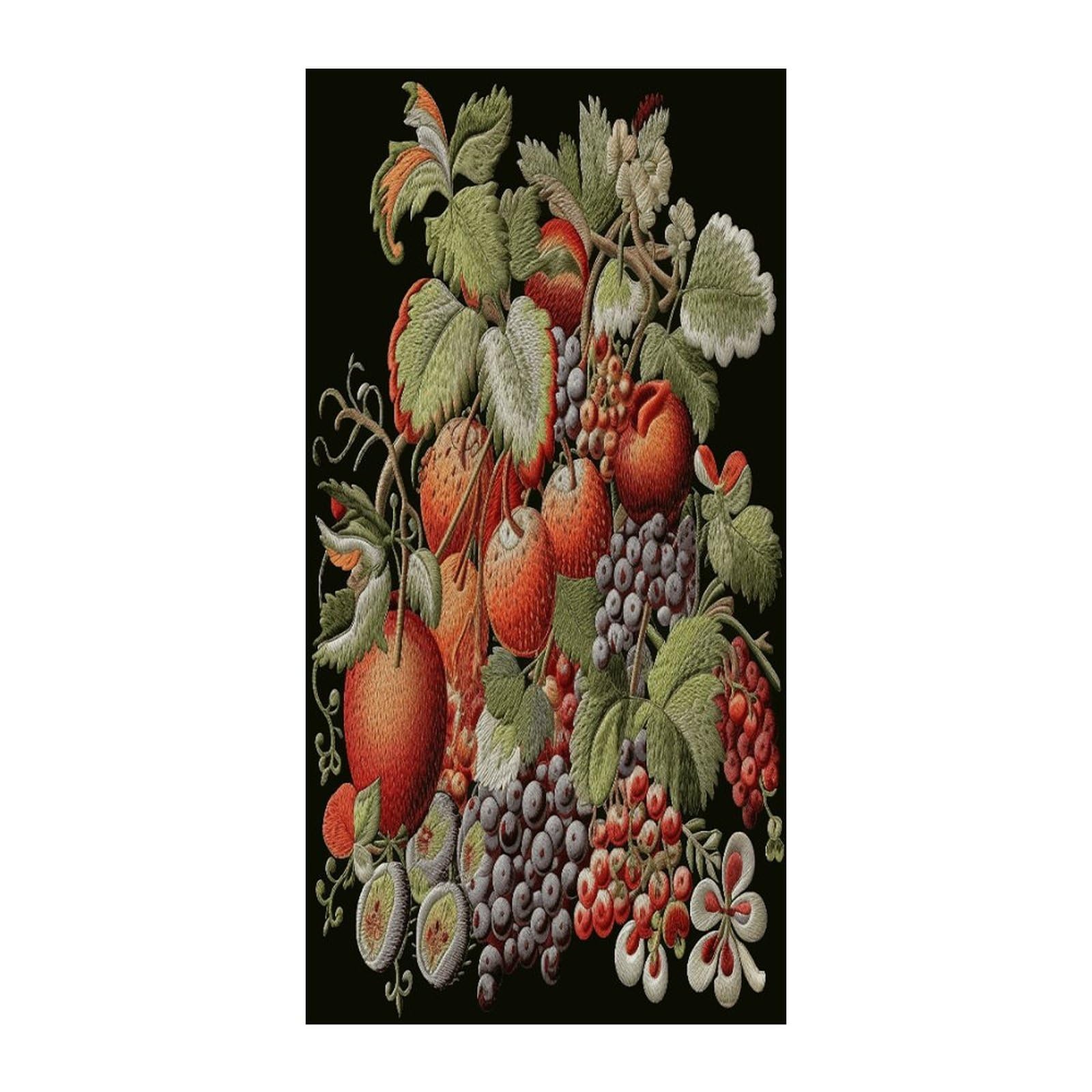 Fekiloot Style Fruits And Leaves Door Curtain Room Divider Curtains