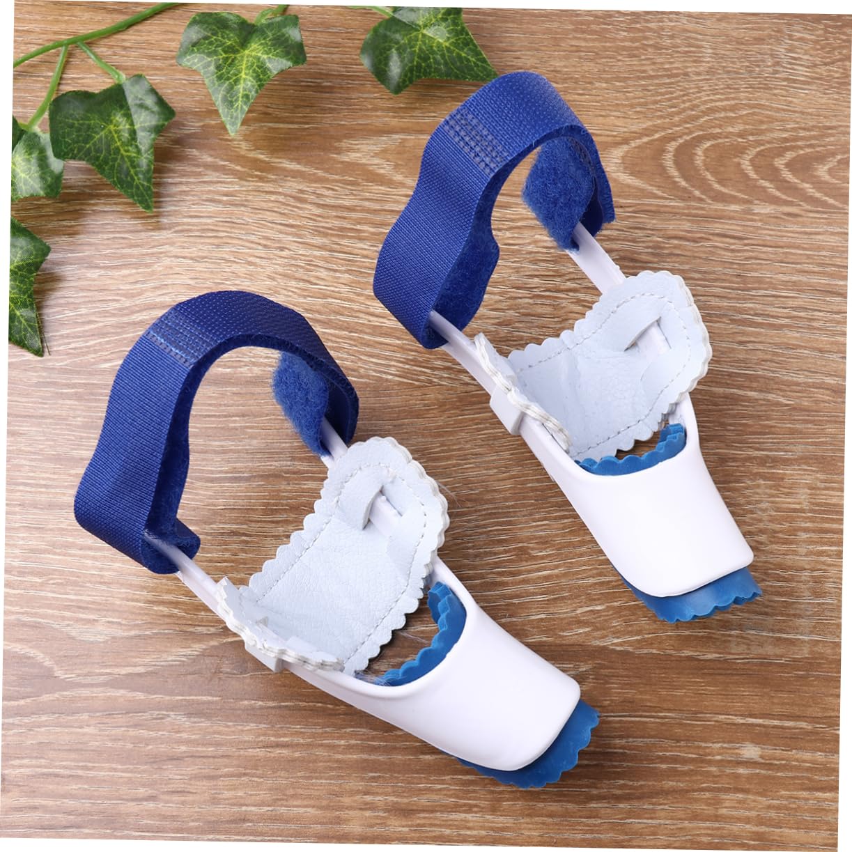 NIYANGLE Big Toe Bunion Correctors Hallux Splint with Point for Foot Care White Blue Fits Toes